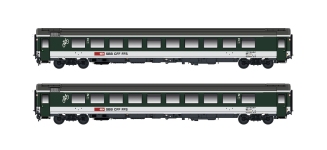 Hobbytrain H25502 - N - 2-tlg. Set Personenwagen UIC Z1, SBB, Ep. V-VI